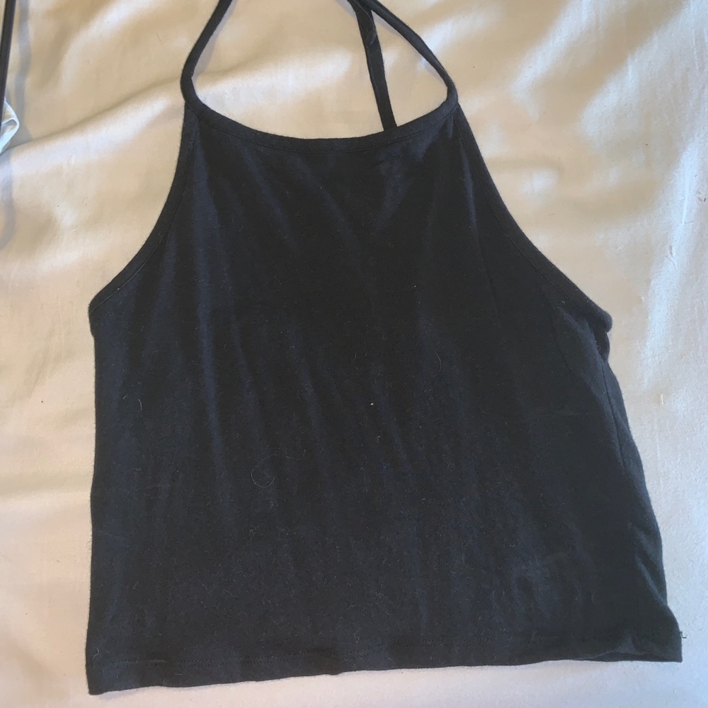 brandy melville black halter top
